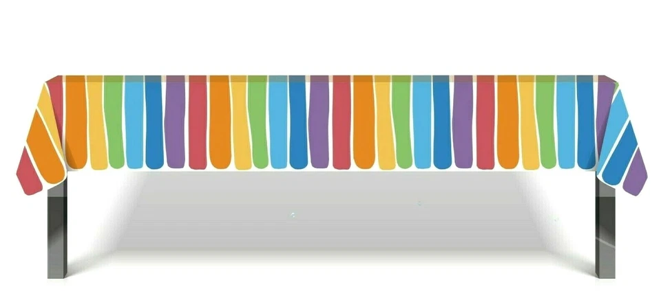 Rainbow Table Cover Party Supplies Tablecloth Kids Birthday Decoration - image 1 of 1