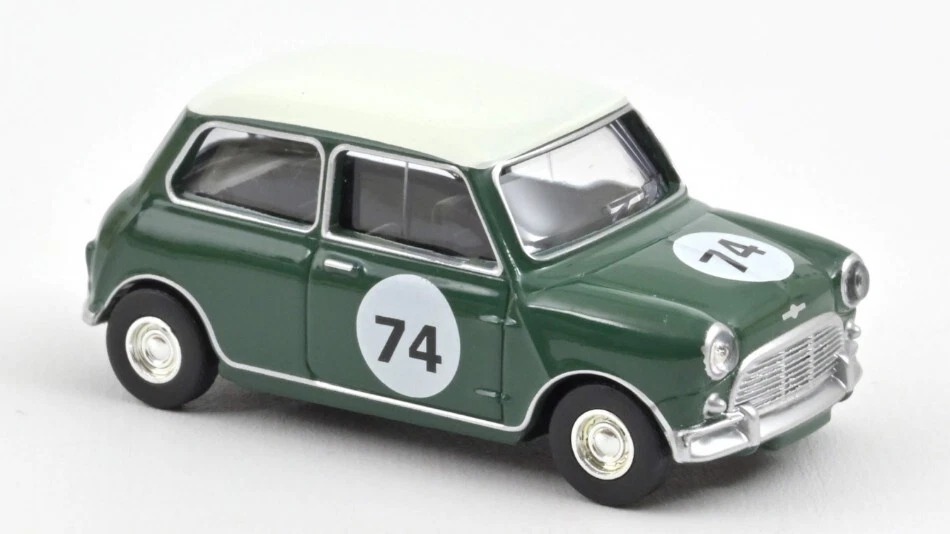 Norev MINI COOPER S 1964 ALMOND GREEN WITH NUMBER 74 1:54 - Immagine 1 di 1