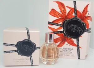 VICTOR&ROLF FLOWERBOMB  EAU DE PARFUM 7 ML MINI  + TIGER LILY 1.2 ML NEW IN BOX - Picture 1 of 2