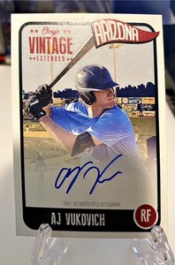 AJ Vukovich 2020 Onyx Vintage Extended Blue Auto /275 RC Diamondbacks