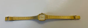 Reloj de cuarzo vintage para dama Elgin diamante acero inoxidable tono dorado - Imagen 1 de 9