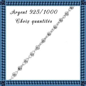 Chaine forcat avec perles 1,9mm, en argent 925/1000 (1 mètre). Réf : R30PL19D4 - Foto 1 di 1