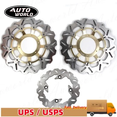 Juego de discos de freno delanteros traseros rotor para Honda CBR600RR ABS 2010 2011 2012 2013 2014 Foto 1 de 4