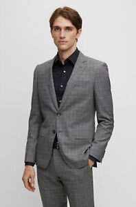 HUGO BOSS Regular Fit Suit Checked Stretch Fabric - Size 42R