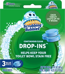 Toilet Tablets, Continuous Clean Toilet Drop Ins, Helps Keep Toilet Stain Free a - Picture 1 of 11