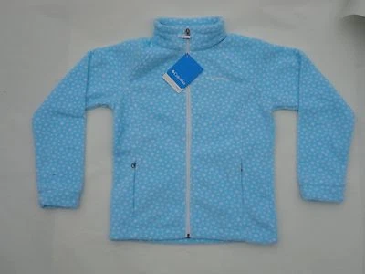 NWT COLUMBIA BENTON SPRINGS XL 18/20 JACKET FLEECE BLUE WHITE POLKA DOT MSRP $45 - Image 1 of 3