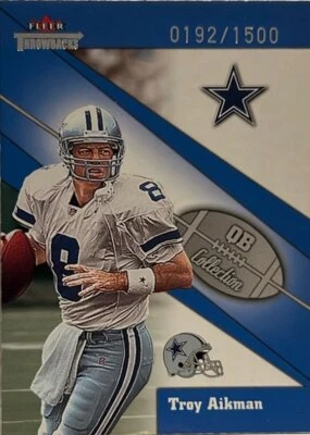 2002 Fleer Throwbacks QB Collection #14 QB Troy Aikman  Numbered 192/1500 - Image 1 of 3