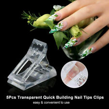 5Pcs Building Extension Nail Tips Clip for Poly Gel Clamps Quick Builder Tool