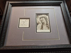 MARY PICKFORD vintage originale RARO firmato AUTOGRAFO montato con foto - Foto 1 di 3