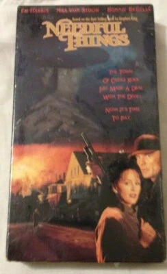NEEDFUL THINGS(VHS-1993-STEPHEN KING'-NOVEL)ED HARRIS-BONNIE BEDELLA-NEW-SEALED - Image 1 of 4
