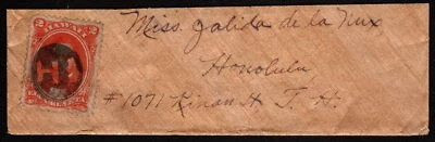 Hawaii Cover Scott # 31 on Bamboo Cover with Negative HI Cancel Choice Rare Item - Image 1 of 2