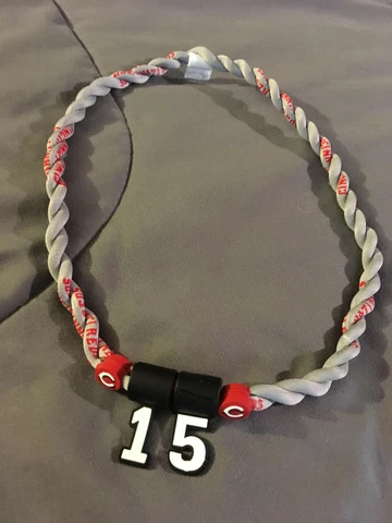 Cincinnati Reds NICK SENZEL #15 Double Rope Team Necklace 22" FAST! FREE SHIP! Cover