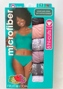 Fruit of the Loom Women Microfiber 6 Hi-Cuts size 9 (2X) - Picture 1 of 2