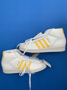 Adidas Originals Pro Model Shell Top Shoe White Yellow [FV4972] Men’s Size 8 - Picture 1 of 12