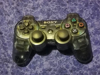 Official PlayStation 3 PS3 Dual Shock 3 Controller Clear Transparent Grey Smoke - Image 1 of 4