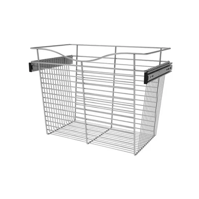 18 In. H X 24 In. W Chrome Steel 1-Drawer Wide Mesh Wire Basket - Image 1 of 4