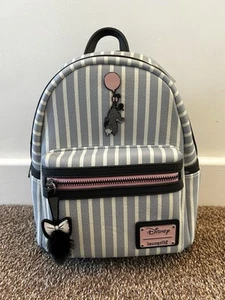 Disney Winnie the Pooh Eeyore Striped grey Loungefly Backpack BNWT - Picture 1 of 9