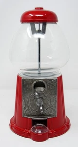 Vintage 12" Jr Carousel Metal Glass Gumball Machine Coin Operated 1985 Working - Picture 1 of 6