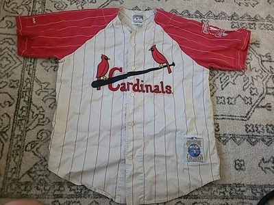 Cardinals Musial #6 Cooperstown Collection Majestic XXL Mirage Baseball Jersey - Image 1 of 4