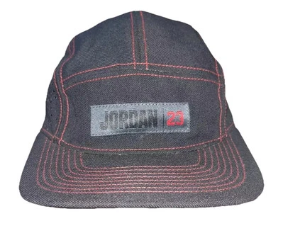 RARO chapéu Air Jordan 23 Jumpman 5 painéis perfurado Strapback ponto preto vermelho - Imagem 1 de 4