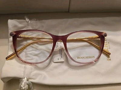 ¡NUEVO! BOUCHERON BC 0083O 002 GAFAS AUTÉNTICAS TRANSPARENTES ORO ROJO CON ESTUCHE Foto 1 de 3
