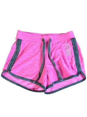 Pantalones cortos deportivos SO para niñas, talla 6/7, rosa/gris, cintura elástica, dibujos decorativos Foto 1 de 4