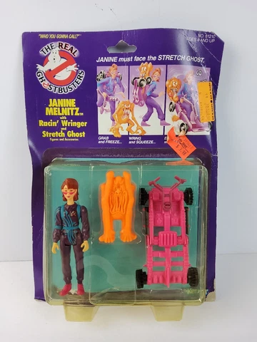 1986 Kenner The Real Ghostbusters Janine Melnitz Racin Wringer Figure Toy NEW Cover