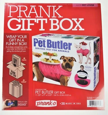 Caja de Regalo Broma Amante de Mascotas Mayordomo Chaleco Animales Envuelve Tu Regalo en Divertida Caja Foto 1 de 4