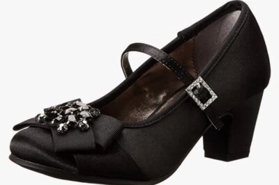 Girls Size 4 Kenneth Cole Reaction Black Satin Shoes Smarty Girls- NIB - Image 1 of 3