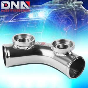 2.5" T-6061 SILVER FOR SSQV TURBO 70 DEGREE BLOW OFF VALVE DUAL FLANGE PIPE TUBE - Bild 1 von 5