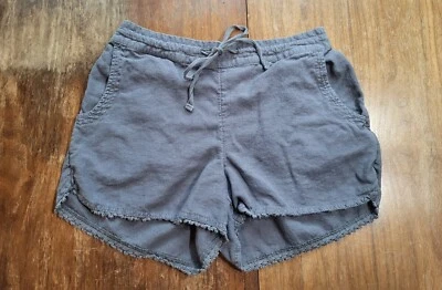 Pantalones Cortos Caslon Mezcla de Lino XS Cordón Crochet Ribete Beluga Gris Playa Costera  Foto 1 de 4