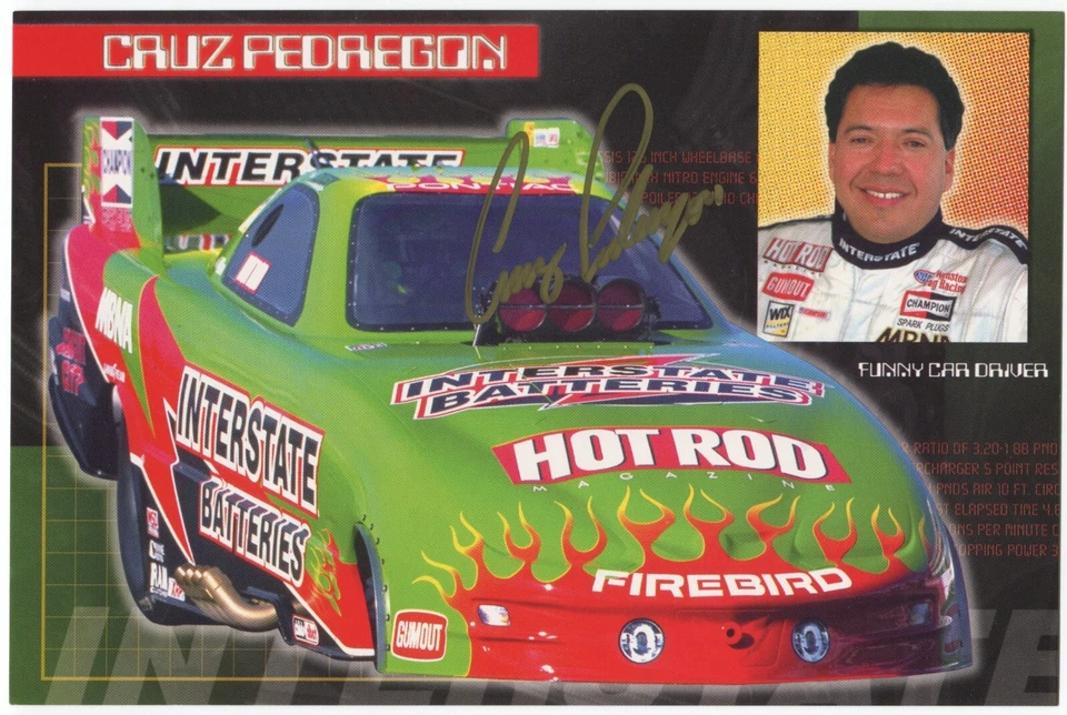 Cruz Pedregon 签名 6x9 照片 NASCAR 赛车滑稽汽车司机 — 第 1/1 张图片