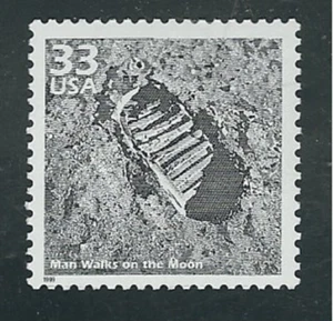 Scott #3188-c...33 centavos...celebrar... década de 1960... Hombre en la luna - Imagen 1 de 1