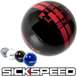 BLACK/RED SICK RALLY STRIPE SHIFT KNOB FOR 6RUL SHORT THROW 10X1.5 K14 - Picture 1 of 1