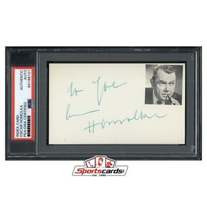 Oscar Homolka Signed 3x5 Index Card PSA/DNA Actor d. 1978 Seven Year Itch