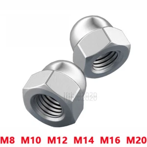 Hutmuttern mit Feingewinde DIN 1587 Edelstahl A2 Rostfrei Hutmutter M8,10,12~20 - Bild 1 von 5