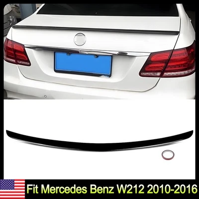 For Mercedes Benz E-Class W212 E350 E63 10-16 A Style Trunk Spoiler Gloss Black Foto 1 de 4