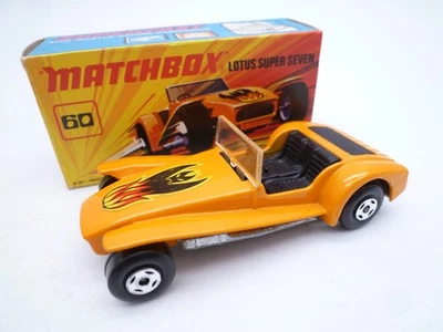 VINTAGE MATCHBOX SUPERFAST No.60c LOTUS SUPER SEVEN IN ORIGINAL BOX 1971 - Image 1 of 4