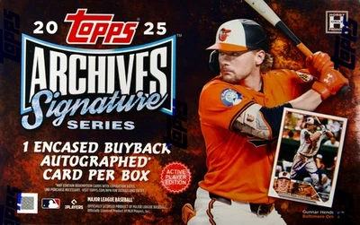 Хобби-бокс 2025 Topps Archives Signature Series, 1 карточка с автографом, в заводской упаковке - Изображение 1 из 2