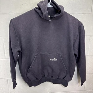 Vintage Carhartt Hoodie Mens Black K132 BLK Logo Size XL Black Faded Sweatshirt - Picture 1 of 19