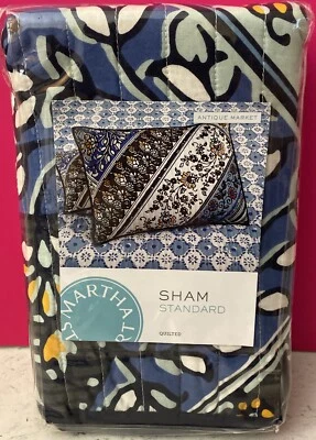 Colección Martha Stewart 100% Algodón Antiguo Mercado Acolchado Multi Estándar Falsa Foto 1 de 4