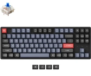Keychron K8 Pro Bezprzewodowa klawiatura mechaniczna Aluminium, niebieski przełącznik) - Czarna - Zdjęcie 1 z 11
