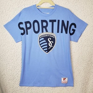 Mitchell & Ness Shirt Womens M Blue Sporting Kansas City MLS Graphic Tee - Picture 1 of 9