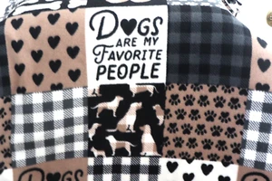 NUEVA MANTA POLAR-56" X 58"-PERROS FAVORITOS PERSONAS-DOS CAPAS-REVERSIBLE-COSIDA - Imagen 1 de 5