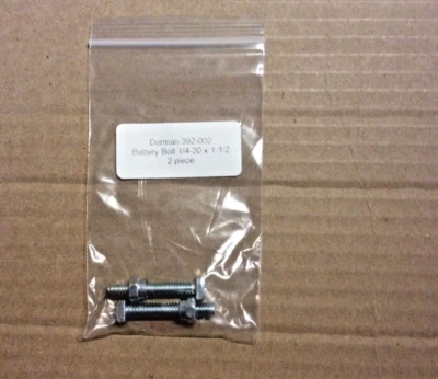 Dorman Pair (2) 392-002 Battery Terminal Bolts 1/4" X 1-1/2" New Free Shipping! - Image 1 of 3