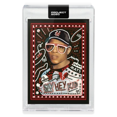 Willie Mays Project 2020 Card #27 w Box Efdot Only 1480 Made Card - Image 1 of 2