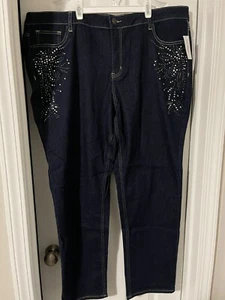 NEW-Dress Barn 22W Embellished Jeans - Picture 1 of 3