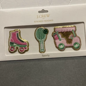 J.CREW Sticker Patch Set of 3 Designs Stick or Sew On Brand New Sporty - Picture 1 of 8
