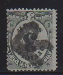 B1101: US #O49 Used, FANCY R Cancel, Sound - Picture 1 of 1