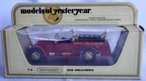 Y-6 1920 Rolls Royce Fire Engine Matchbox Models of Yesteryear 1978 - Picture 1 of 1